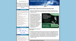 Desktop Screenshot of consumerbadcreditguide.com